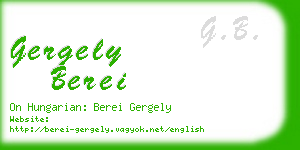 gergely berei business card